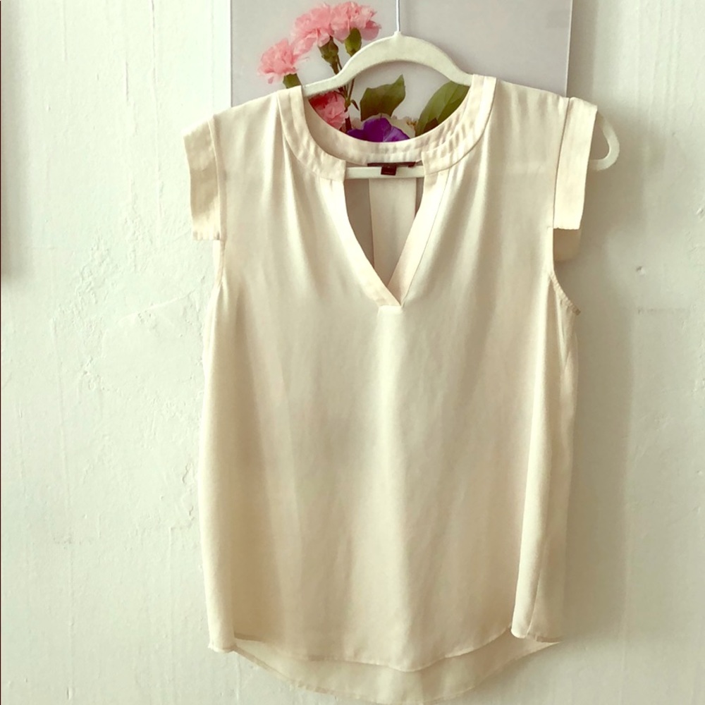 Chic ivory J Crew work blouse